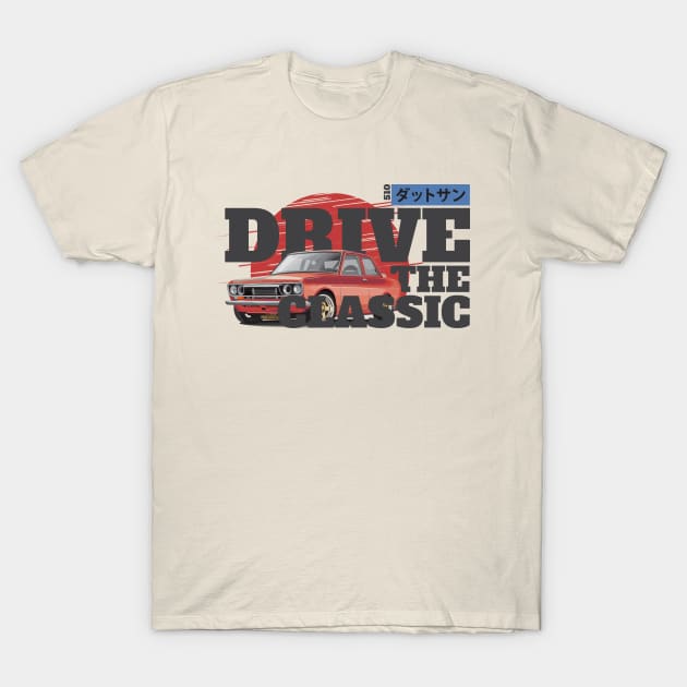 DATSUN 510 CLASSIC CAR T-Shirt by Ajie Negara